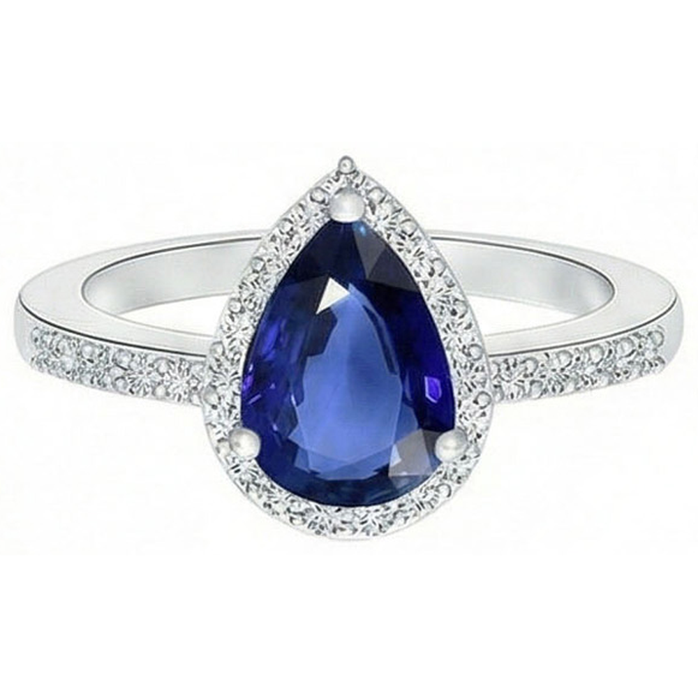vero round diamante 3.25carati anello vista di profilo