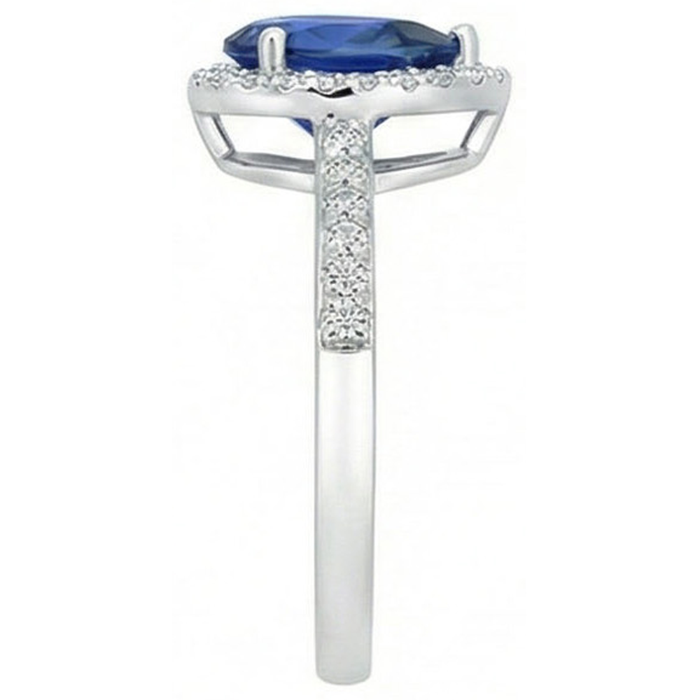 vero round diamante 3.25carati anello su bianco