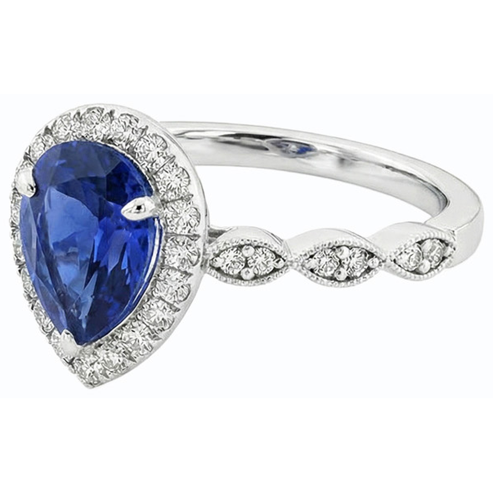 vero round diamante 5carati anello su bianco