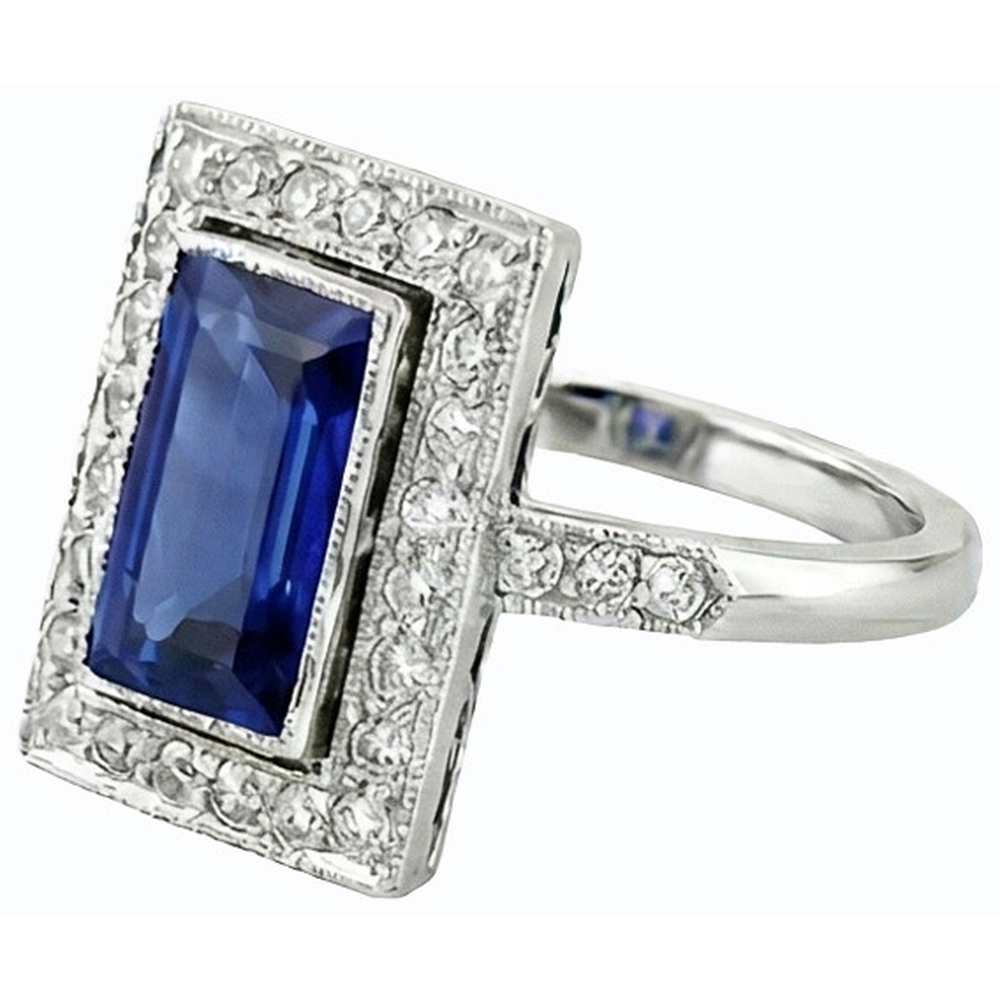 vero radiant diamante 4carati anello vista frontale