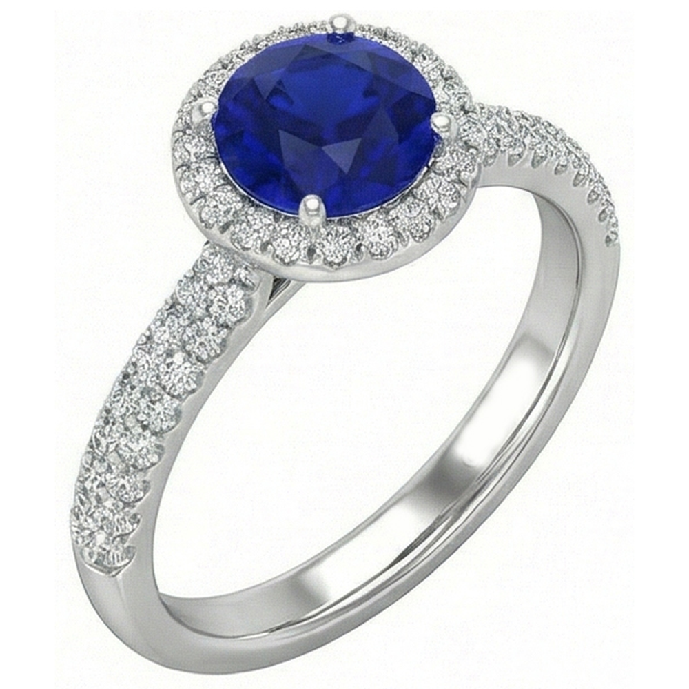 vero round diamante 3carati anello vista frontale