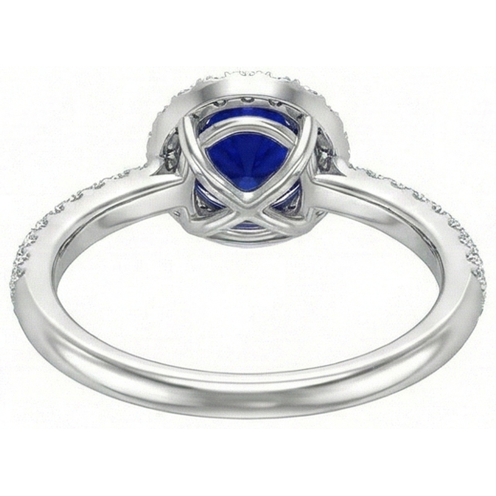 vero round diamante 3carati anello vista di profilo