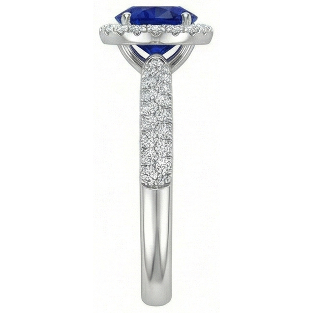 vero round diamante 3carati anello dettaglio ravvicinato