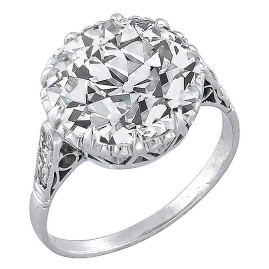 Anello Halo Round Genuino Diamond 3.30 Ct Oro Bianco 14K