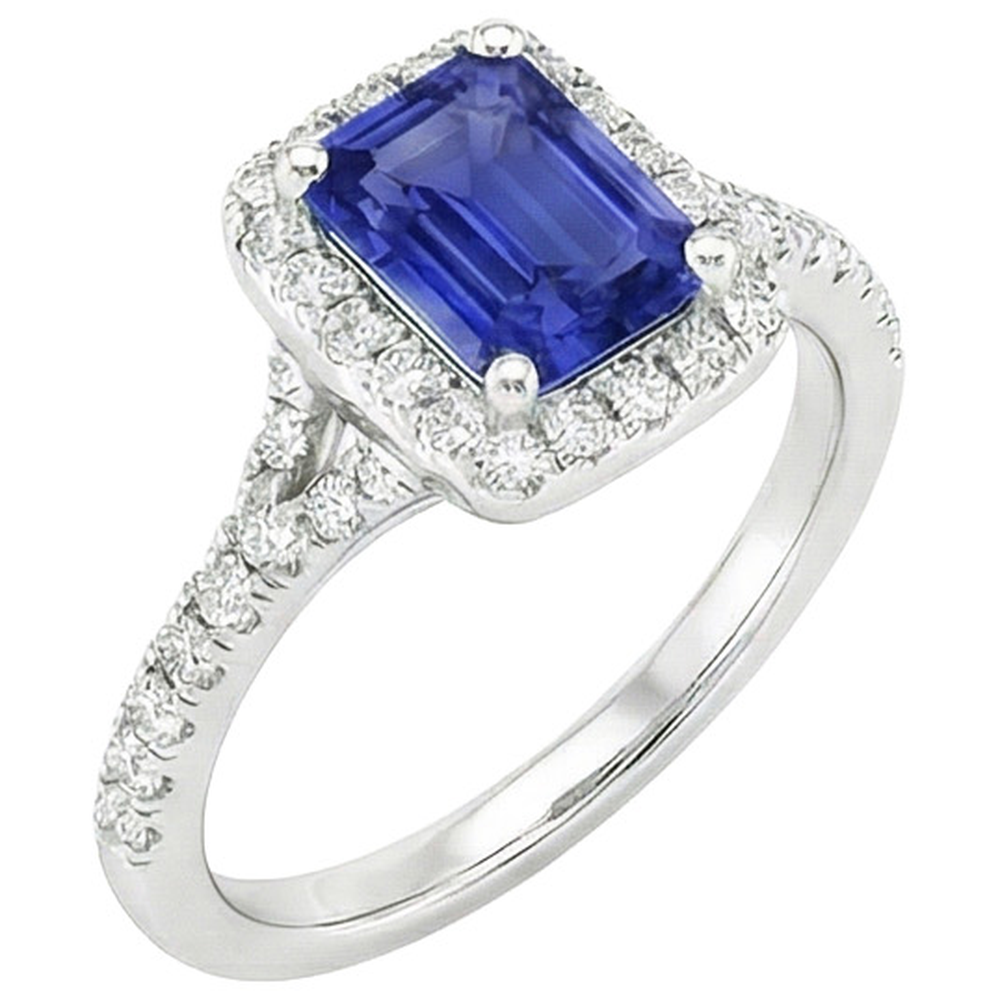 vero emerald diamante 4.50carati anello dettaglio ravvicinato