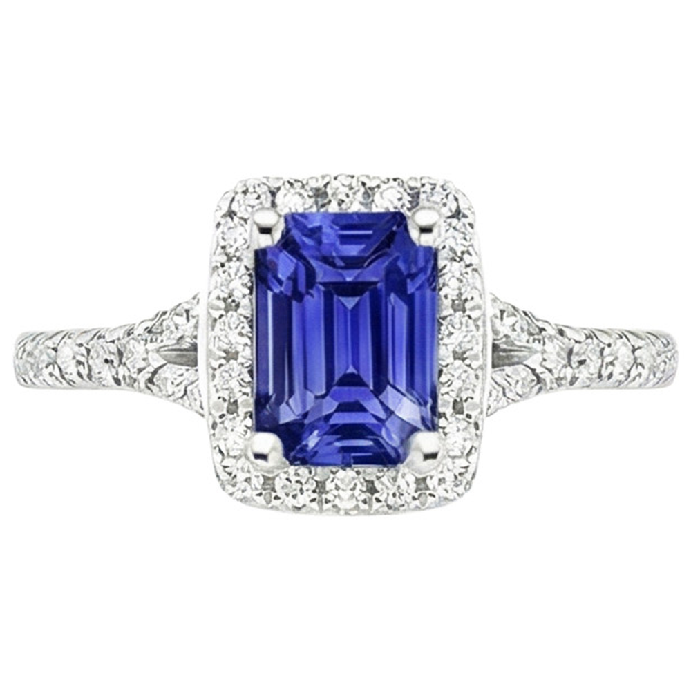 vero emerald diamante 4.50carati anello vista di profilo