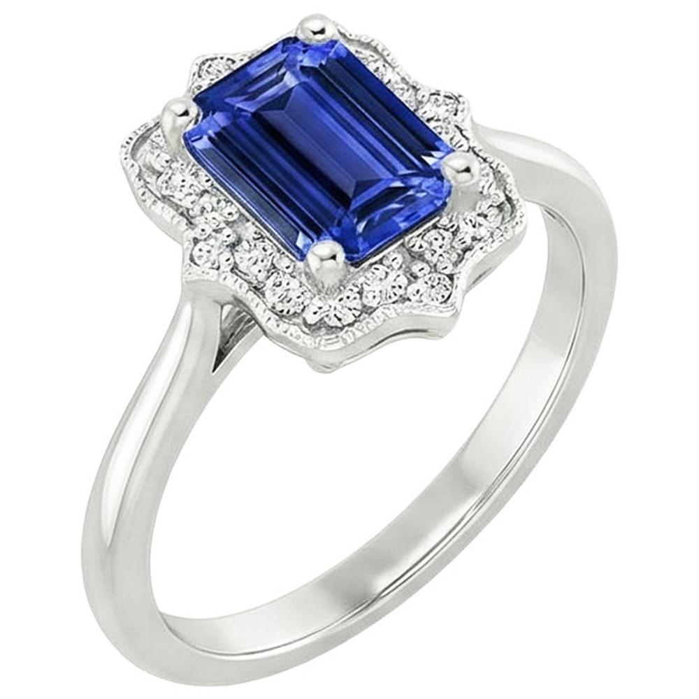 vero emerald diamante 4carati anello dettaglio ravvicinato