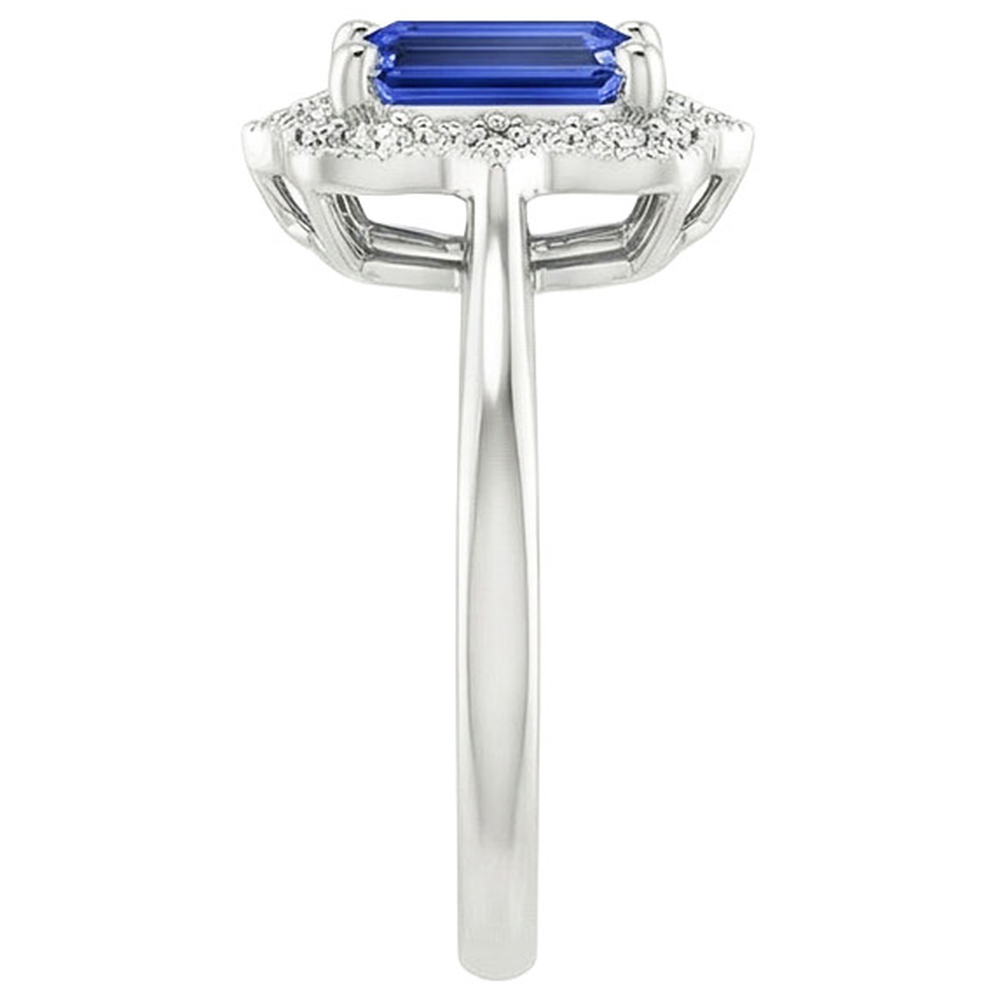 vero emerald diamante 4carati anello su bianco