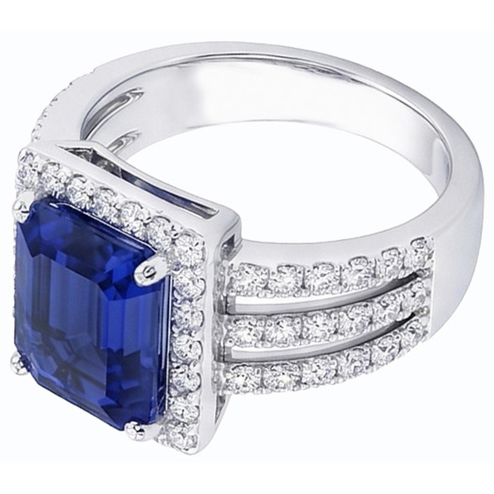 vero round diamante 5.50carati anello vista dall'alto