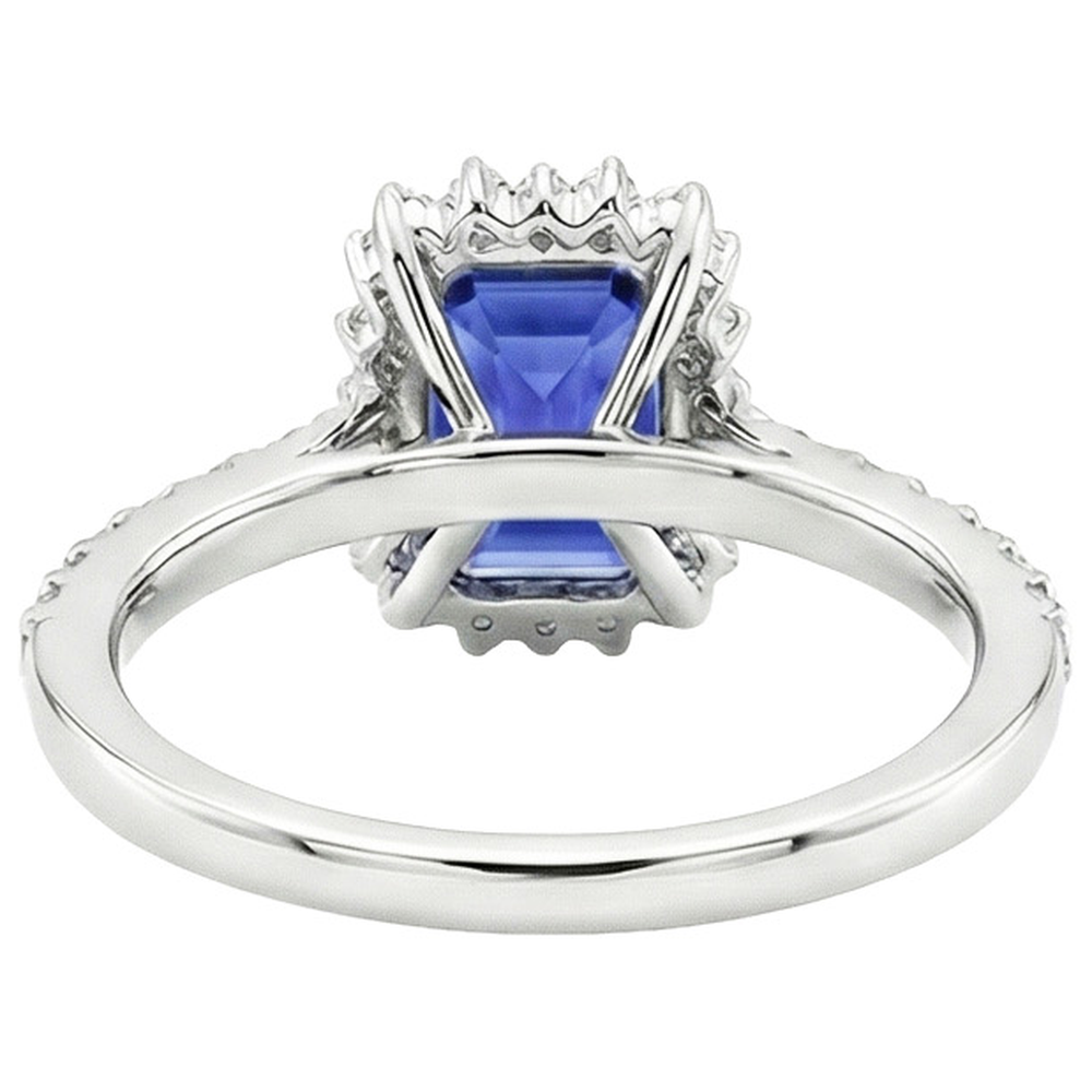 vero emerald diamante 4.50carati anello angolo laterale