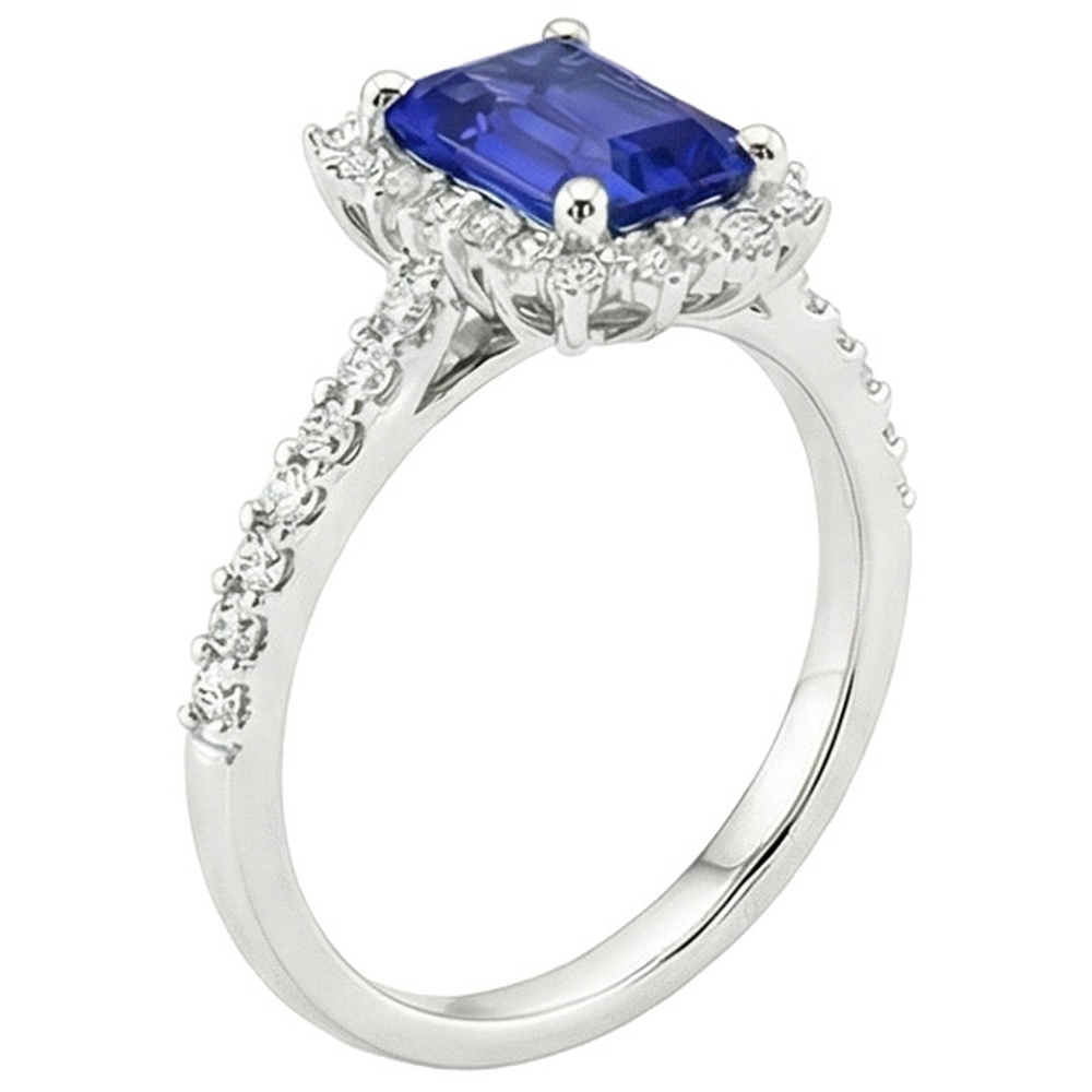 vero emerald diamante 4.50carati anello dettaglio ravvicinato