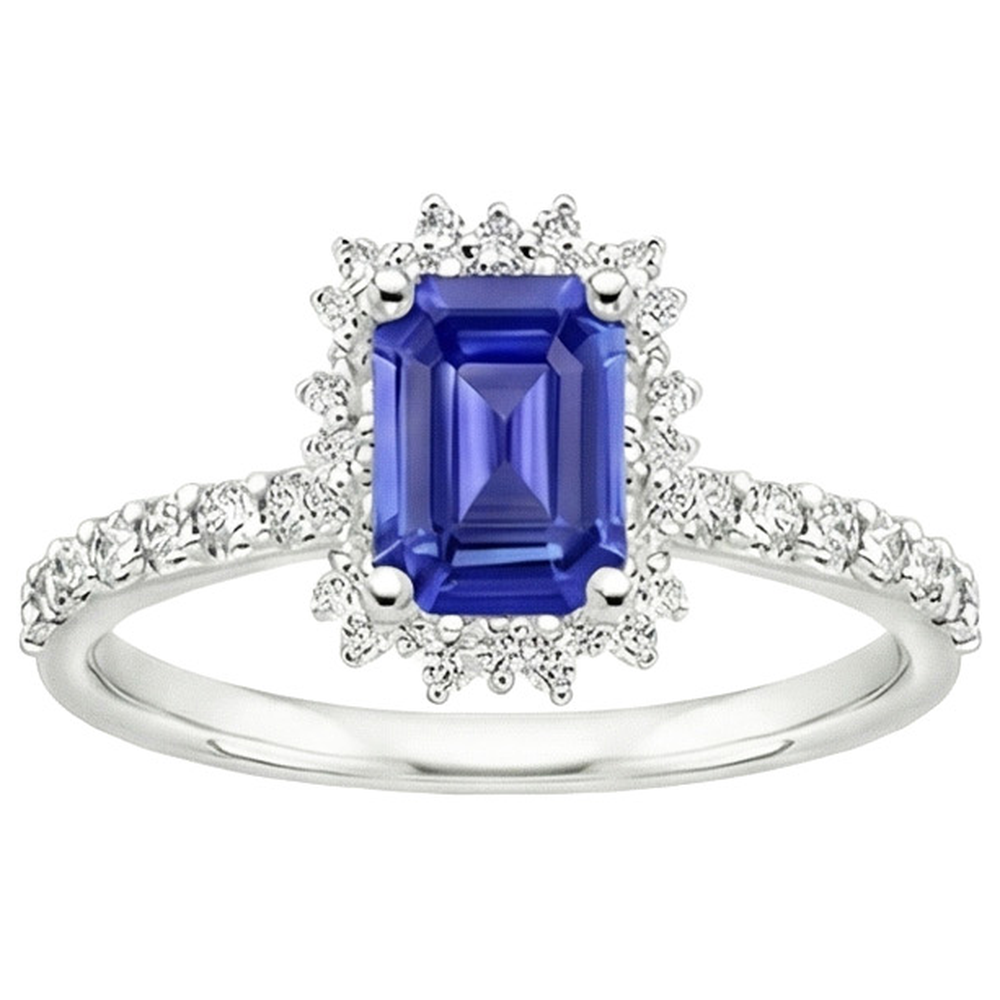 vero emerald diamante 4.50carati anello vista dall'alto