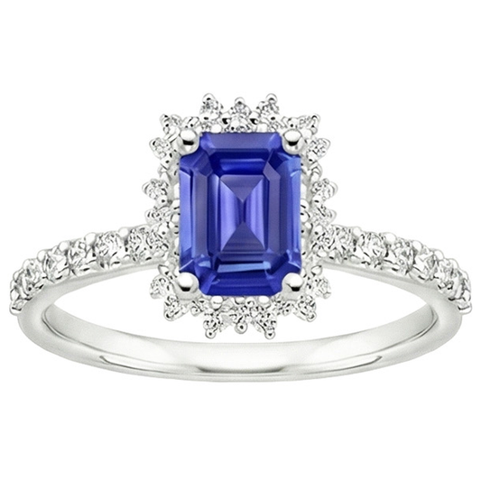 vero emerald diamante 4.50carati anello vista dall'alto