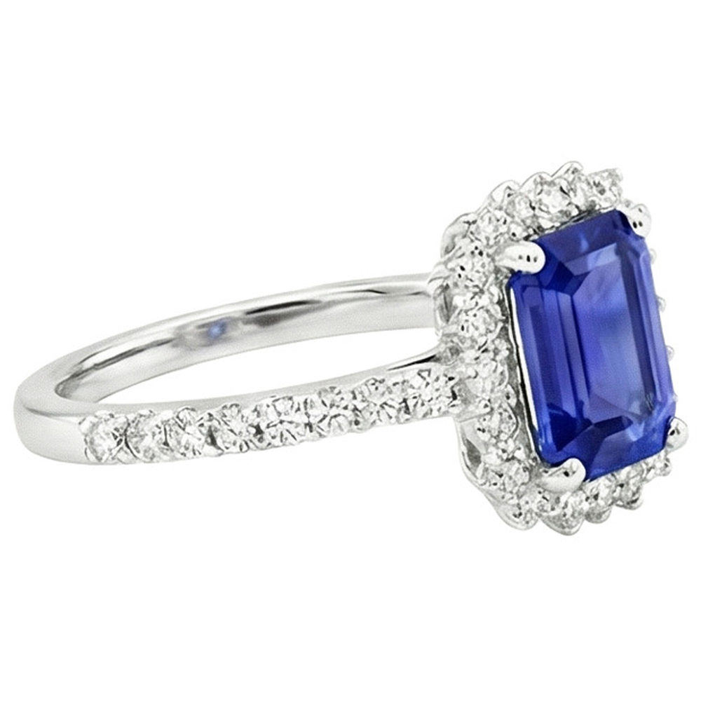 vero emerald diamante 4.50carati anello su bianco