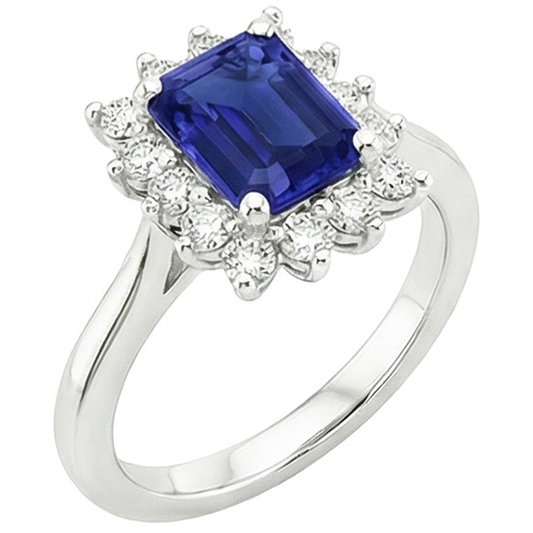 vero emerald diamante 4.50carati anello vista dall'alto