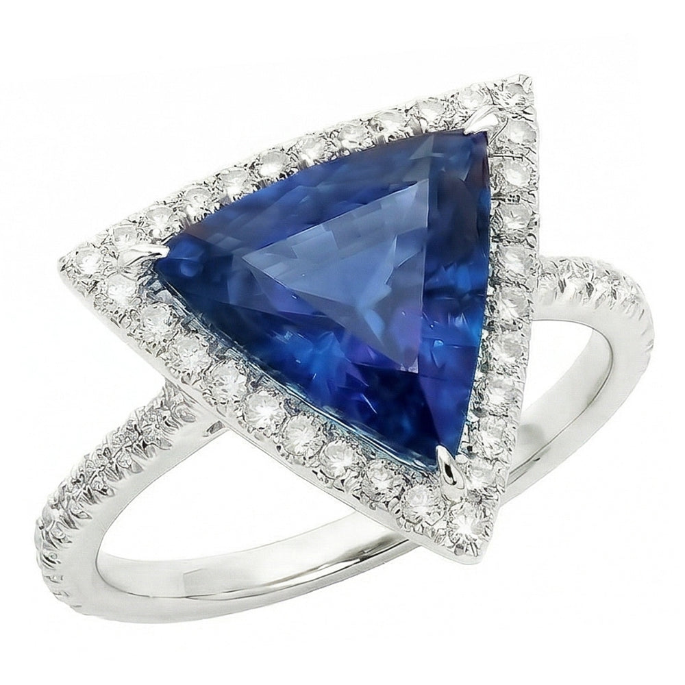 vero diamante 5carati anello vista frontale