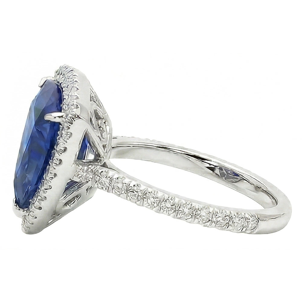 vero diamante 5carati anello dettaglio ravvicinato