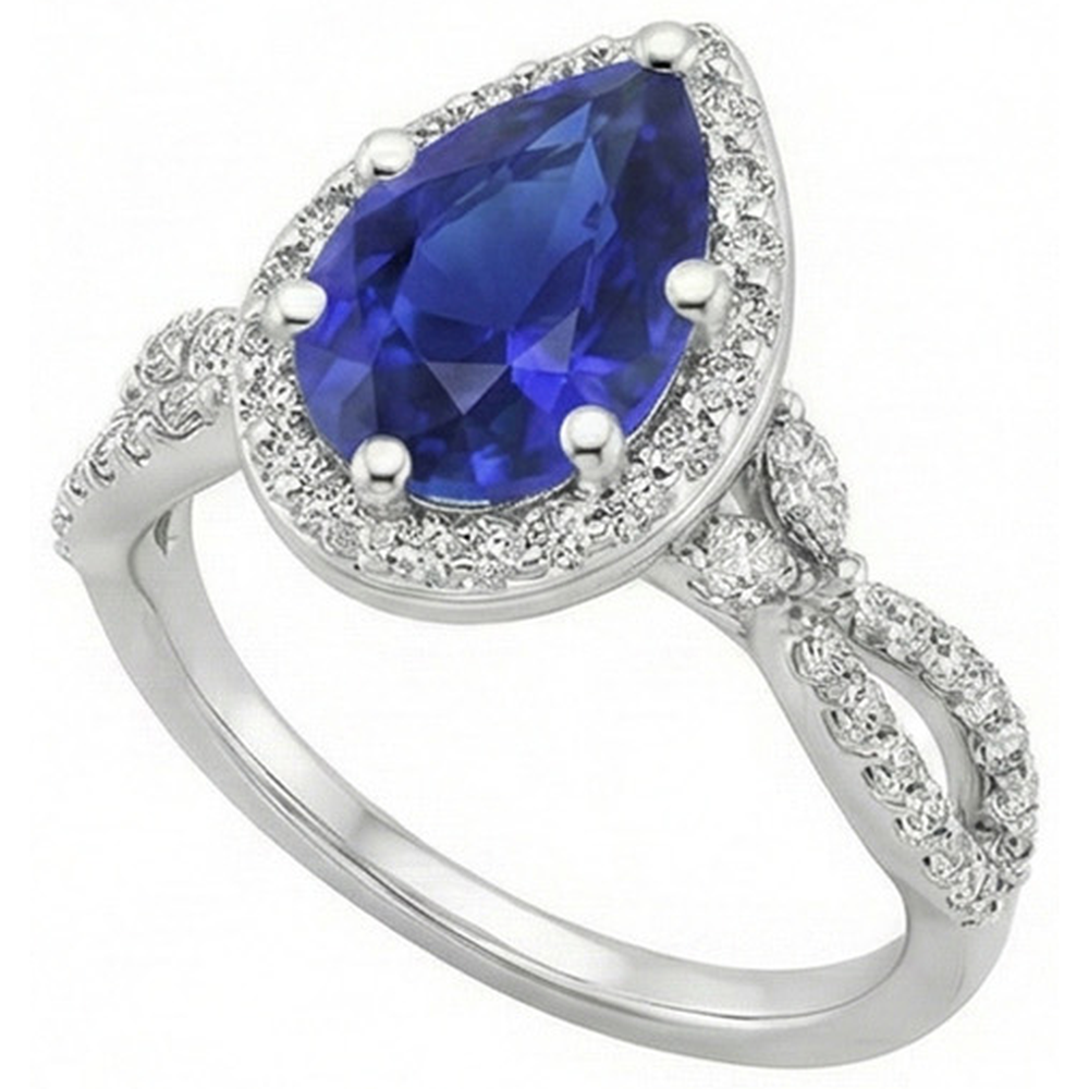 vero round diamante 3.50carati anello vista dall'alto