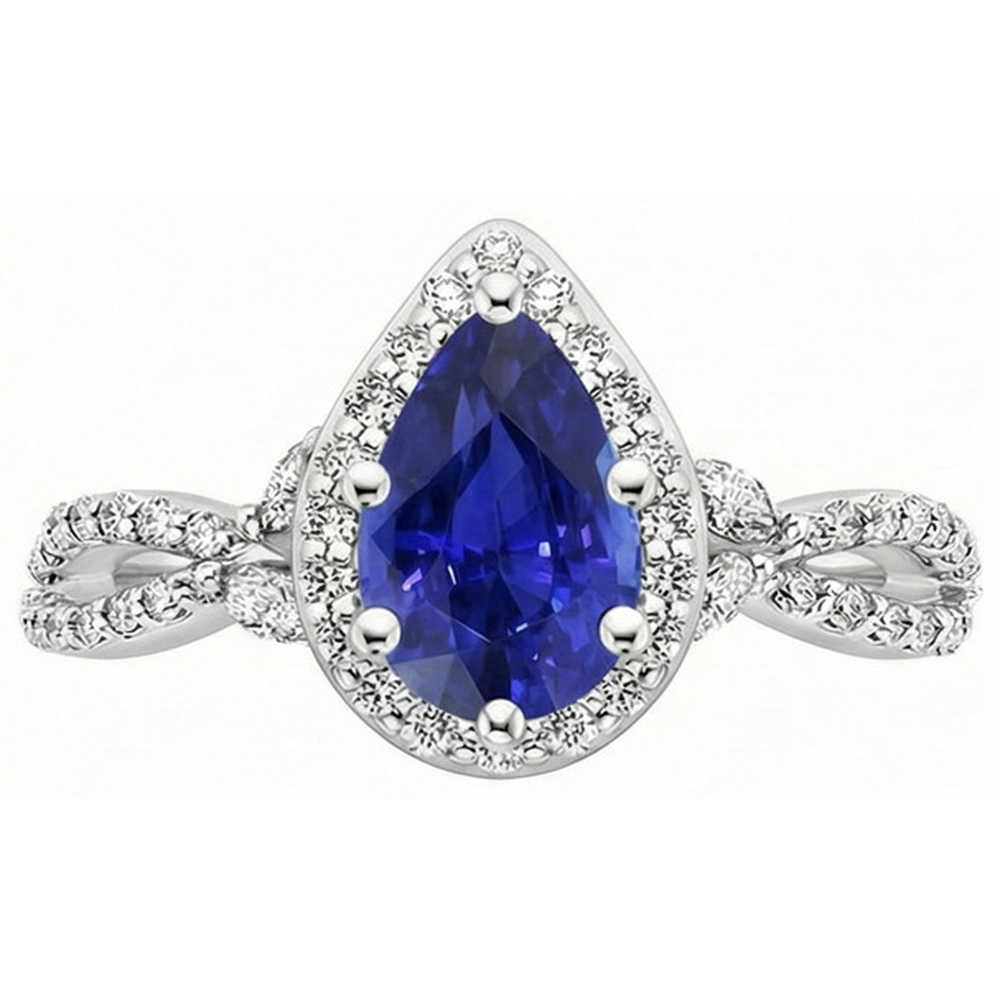 vero round diamante 3.50carati anello vista di profilo