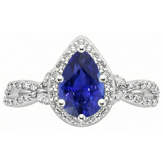 vero round diamante 3.50carati anello vista di profilo
