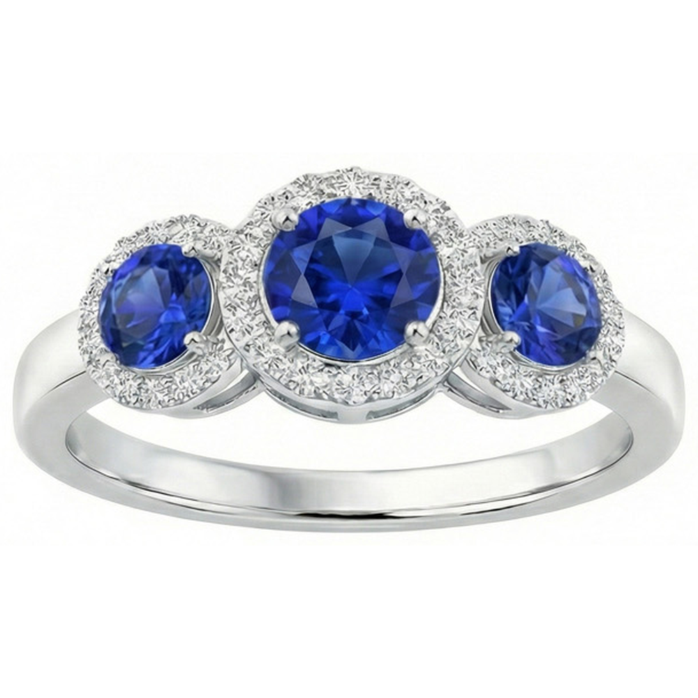 vero round diamante 4.50carati anello vista frontale