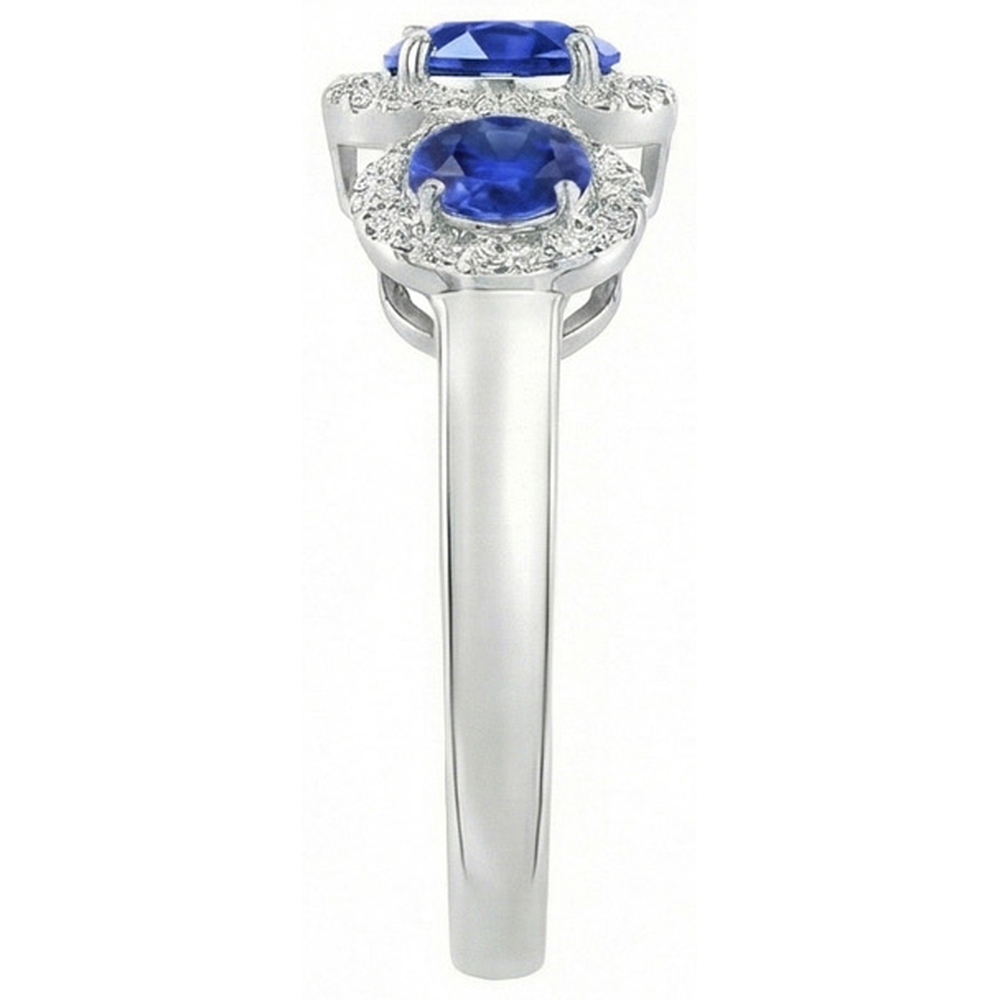 vero round diamante 4.50carati anello su bianco