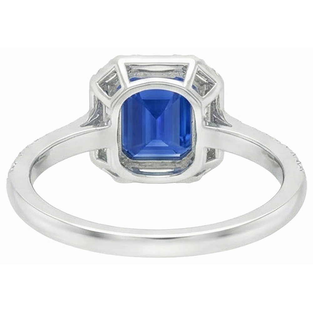 vero baguette diamante 3carati anello angolo laterale
