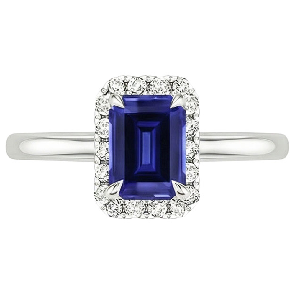 vero emerald diamante 4carati anello vista di profilo