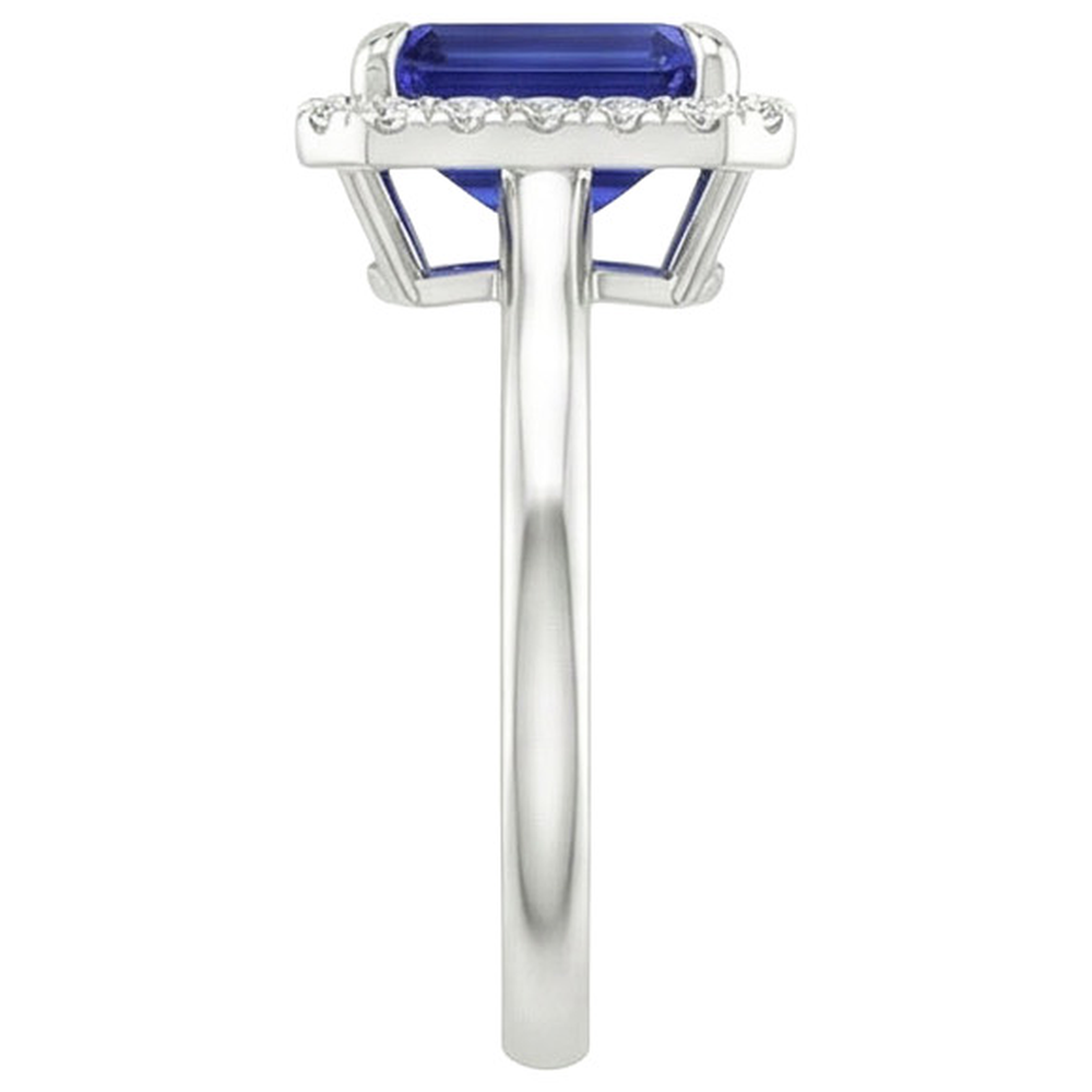 vero emerald diamante 4carati anello su bianco