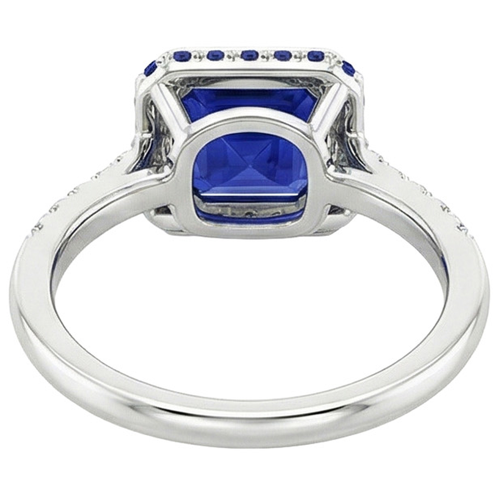 vero round diamante 4.50carati anello su bianco