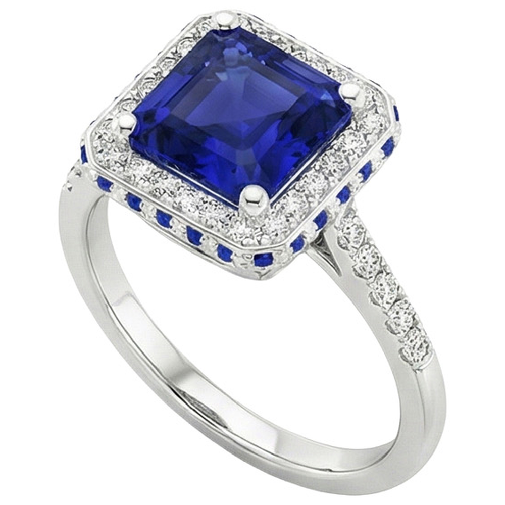 vero round diamante 4.50carati anello vista dall'alto