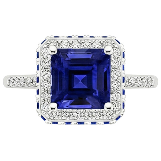 vero round diamante 4.50carati anello dettaglio ravvicinato