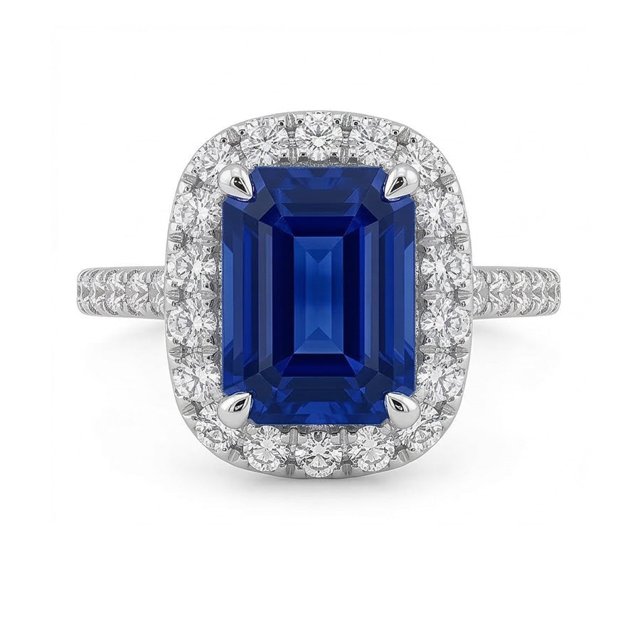 vero round diamante 3.50carati anello angolo laterale