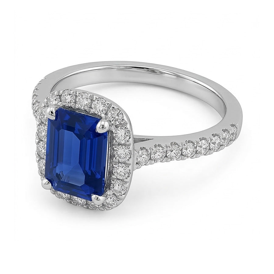 vero round diamante 3.50carati anello vista dall'alto