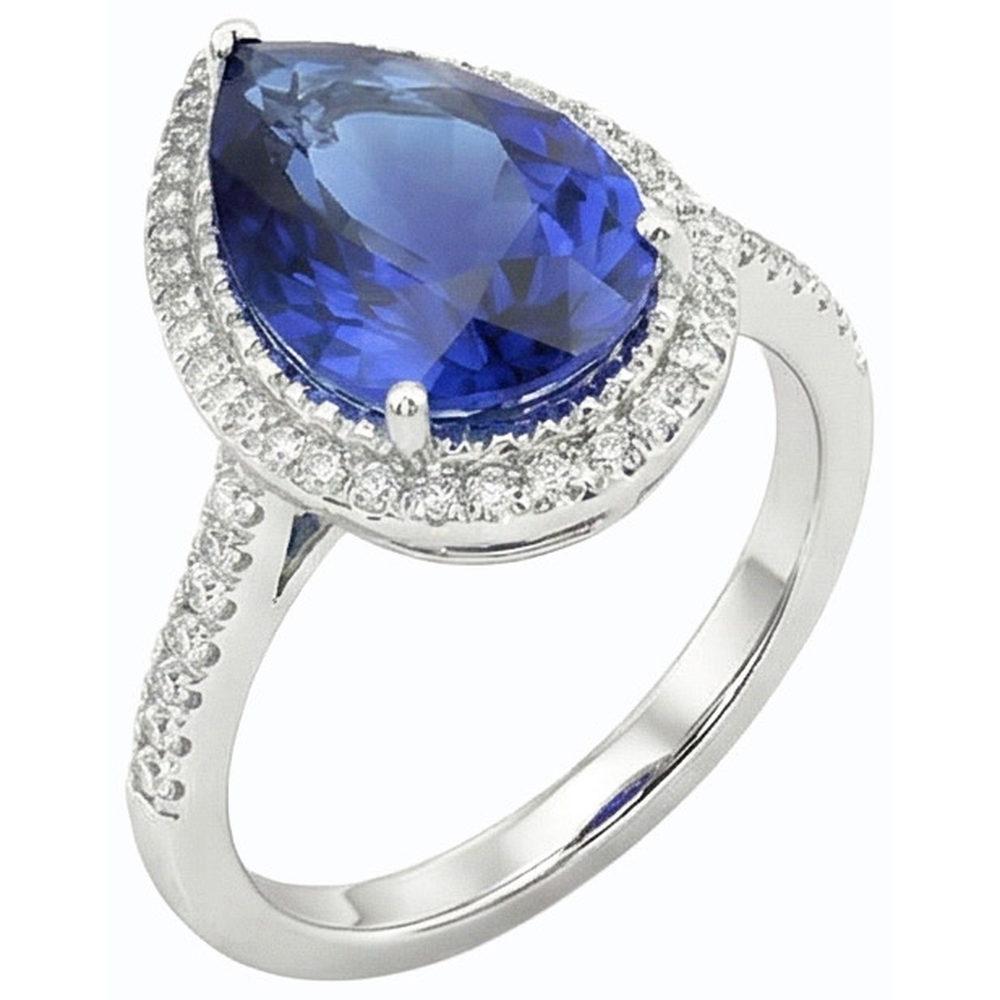 vero round diamante 4carati anello dettaglio ravvicinato
