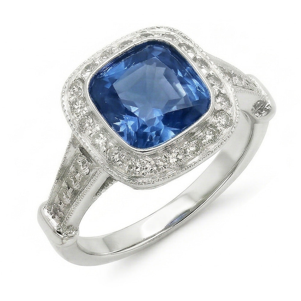 vero round diamante 5carati anello vista frontale