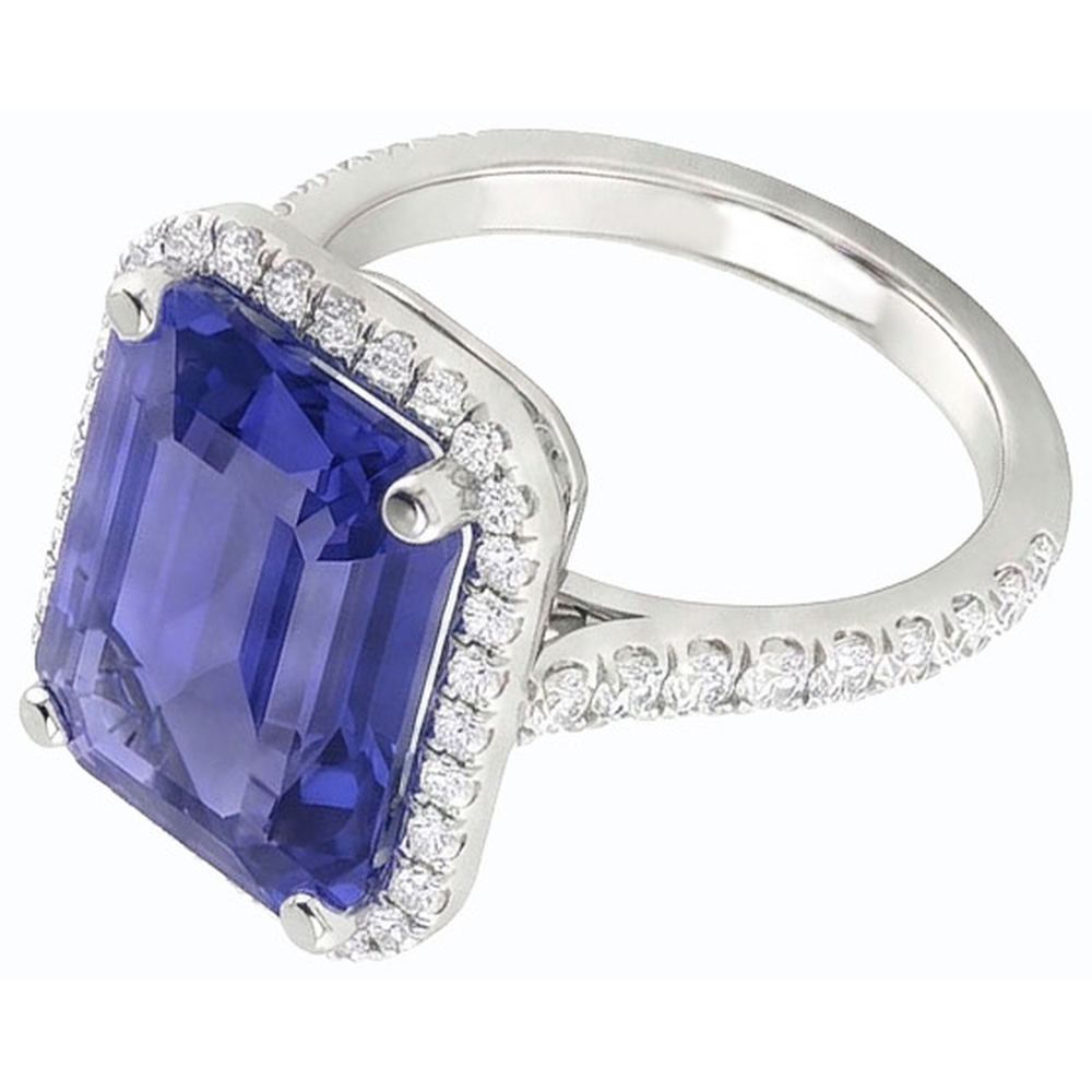 vero round diamante 4.50carati anello vista dall'alto
