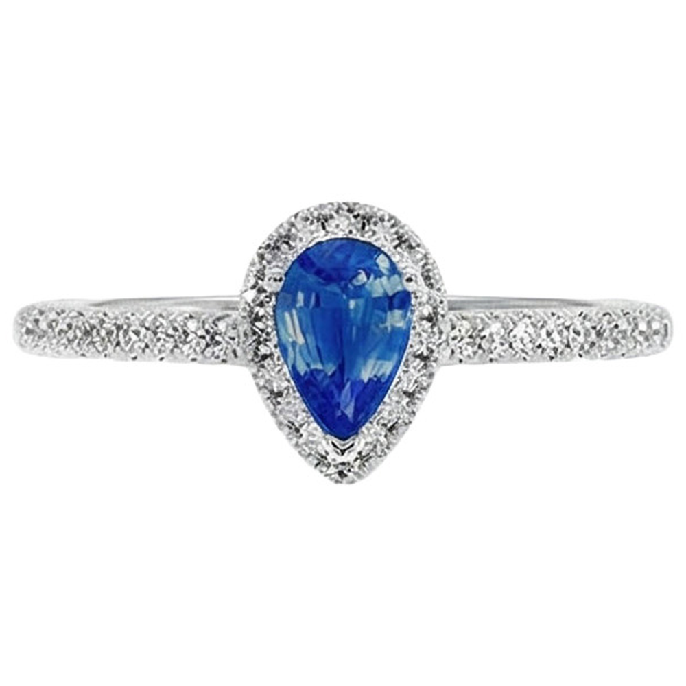 vero pear diamante 4.50carati anello dettaglio ravvicinato