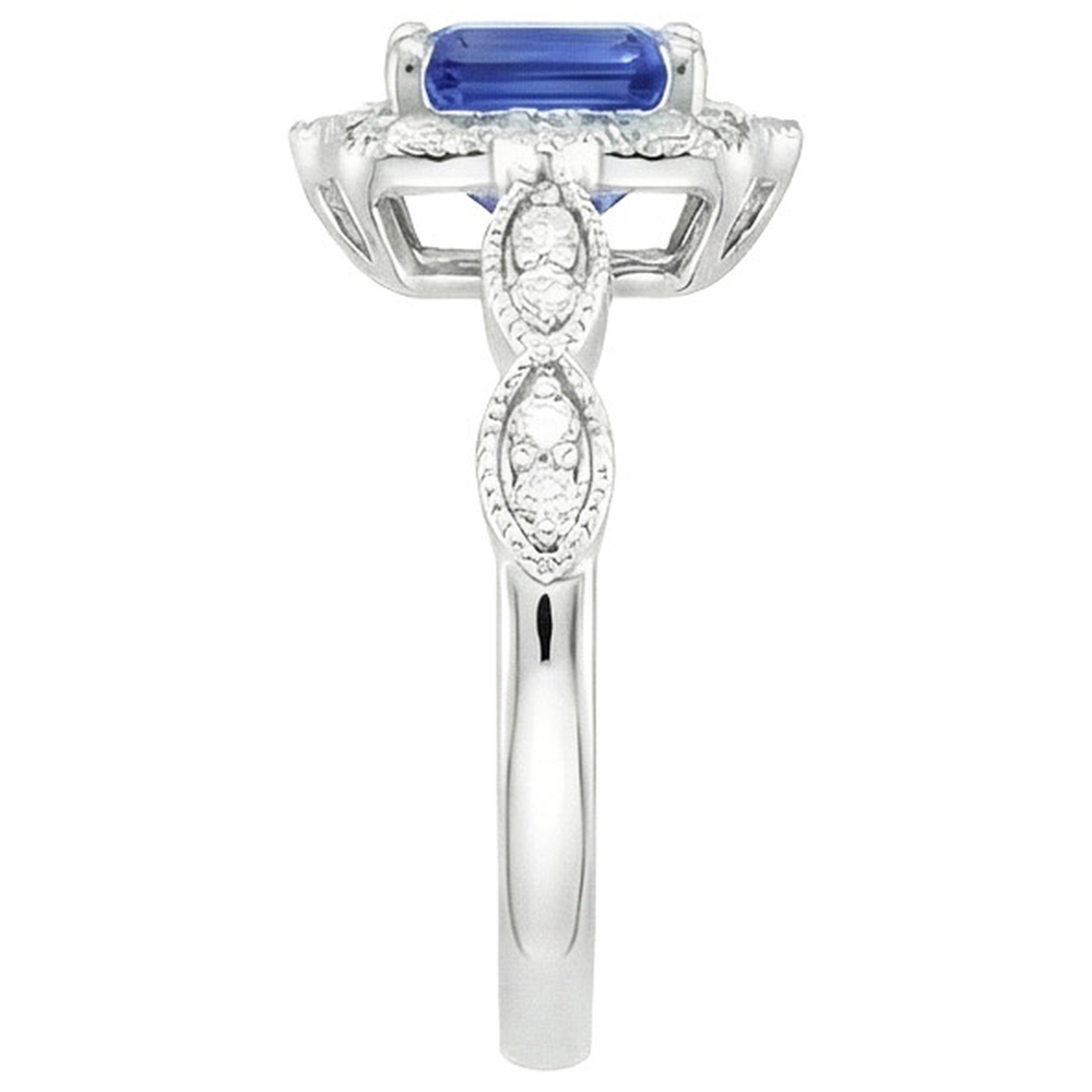 vero round diamante 4carati anello su bianco
