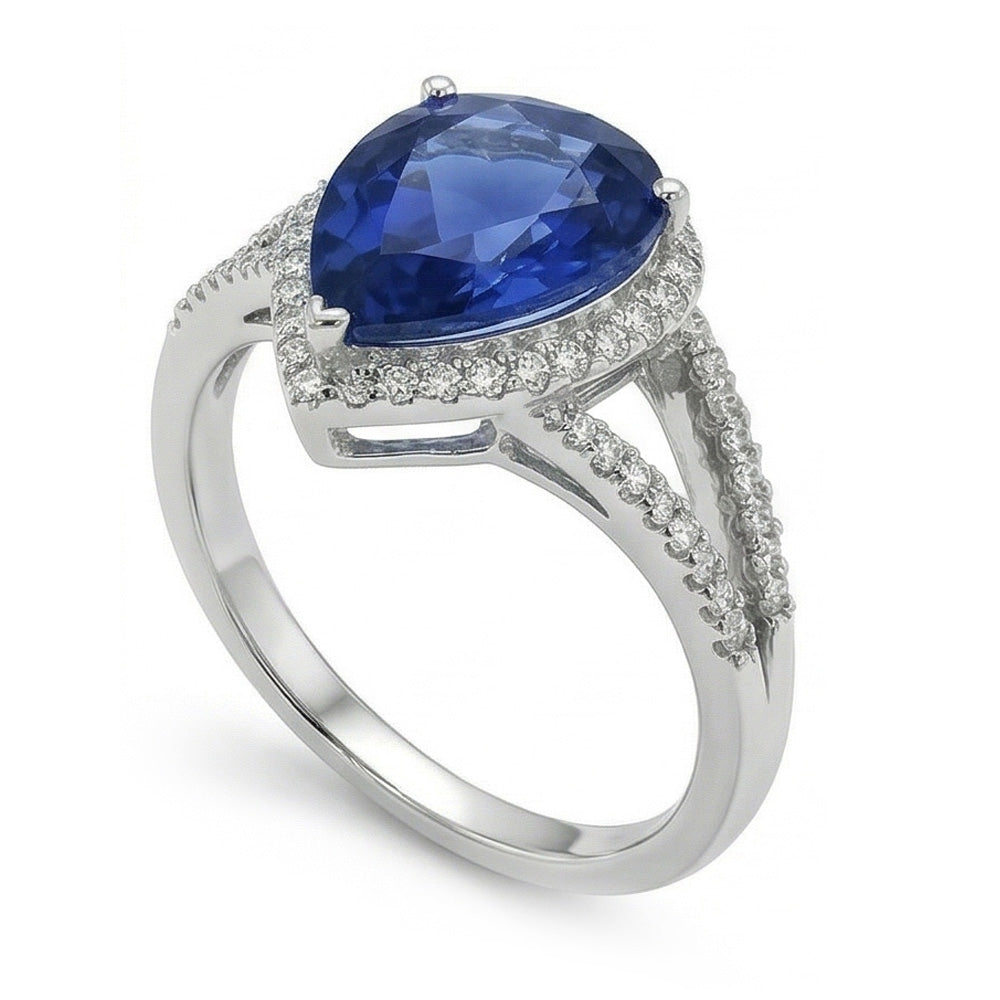 vero round diamante 3.50carati anello dettaglio ravvicinato