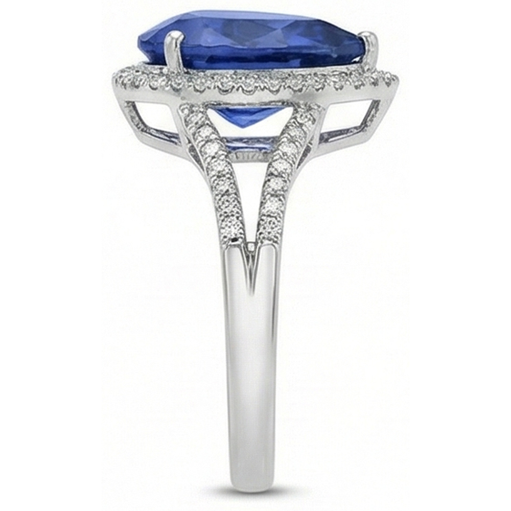 vero round diamante 3.50carati anello vista dall'alto