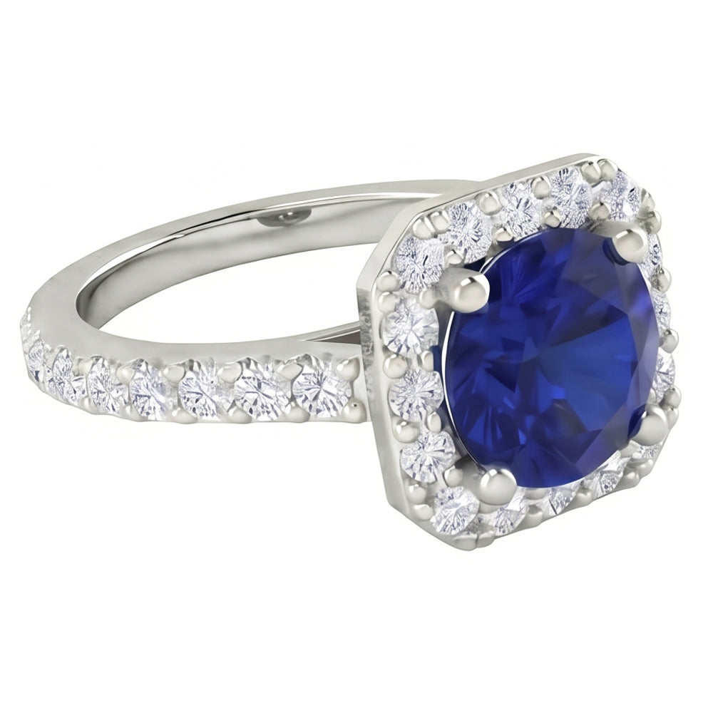 vero round diamante 2.70carati anello dettaglio ravvicinato