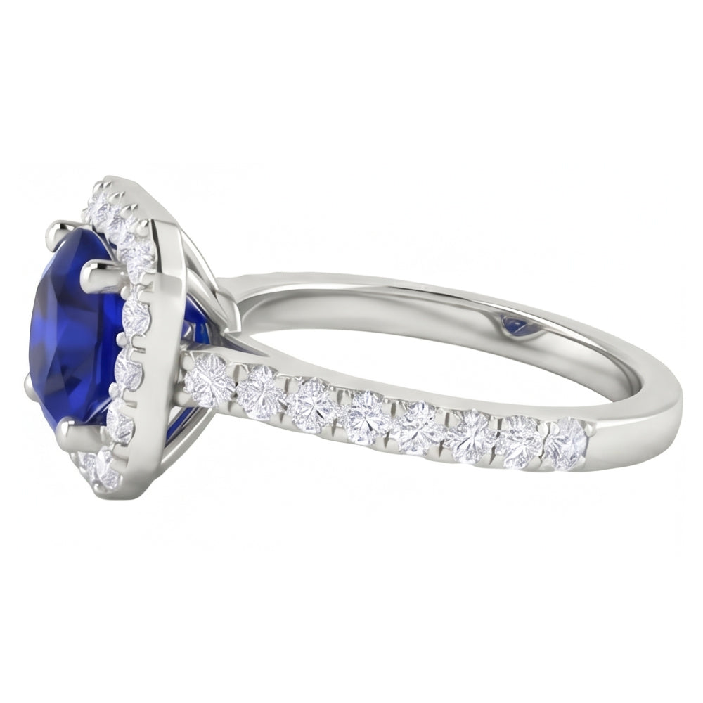 vero round diamante 2.70carati anello vista dall'alto