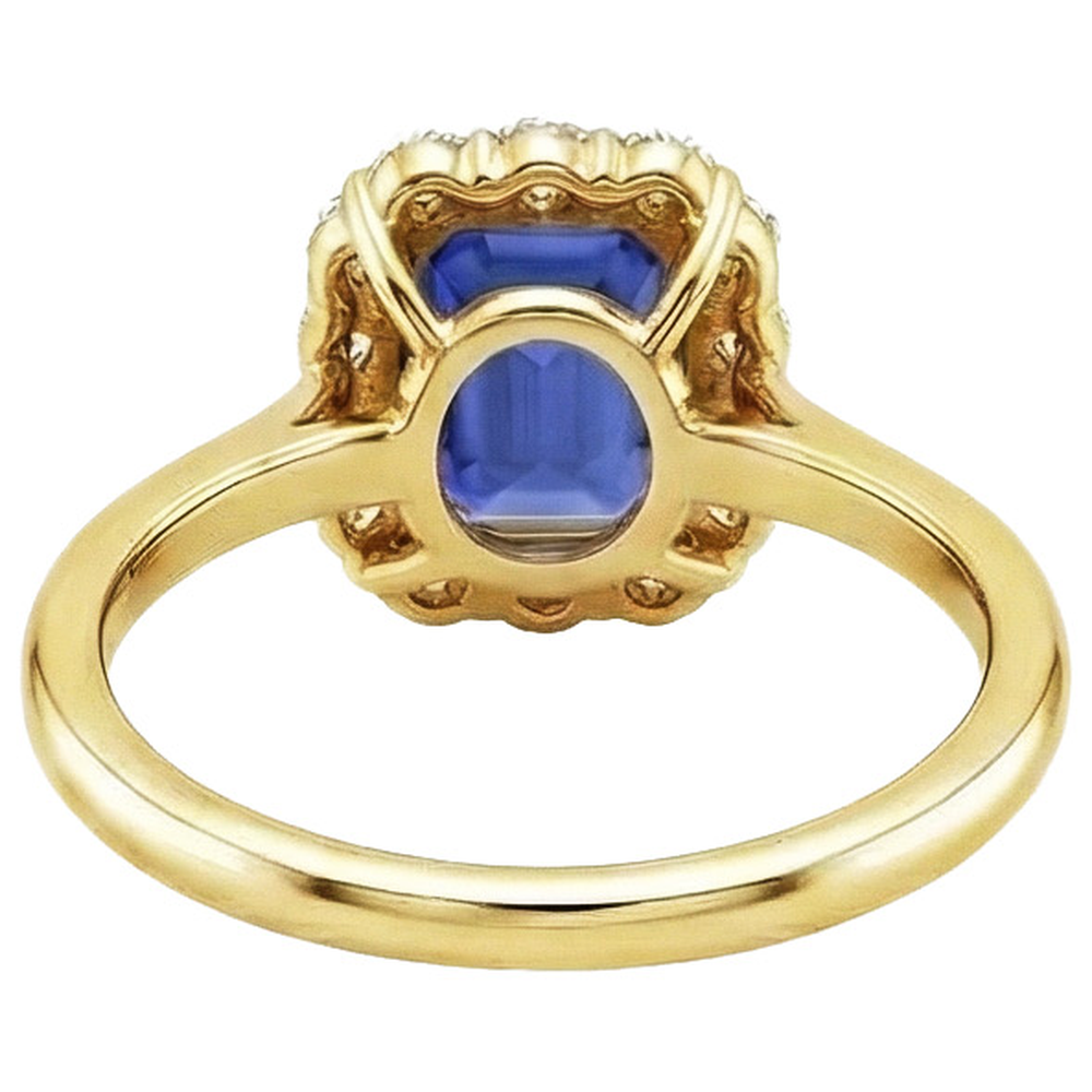 vero emerald diamante 4.25carati anello angolo laterale