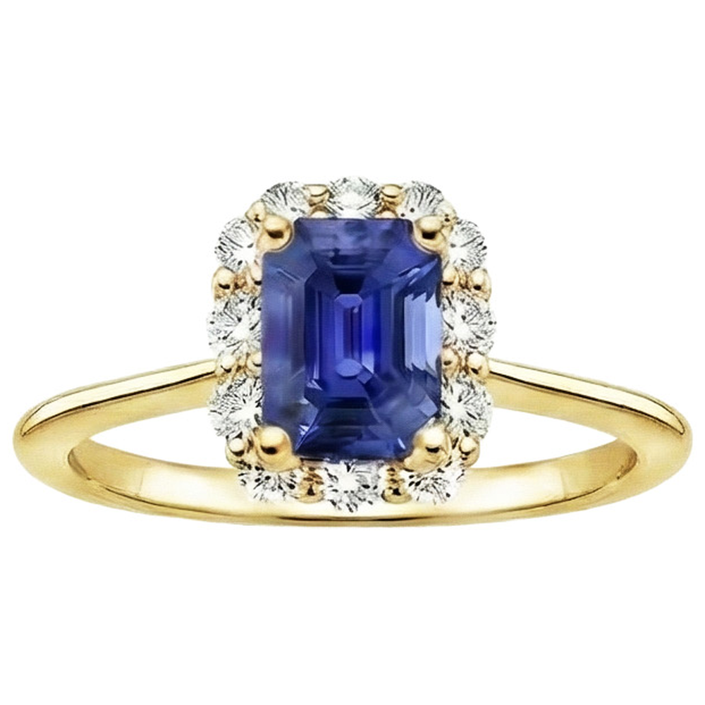 vero emerald diamante 4.25carati anello vista di profilo