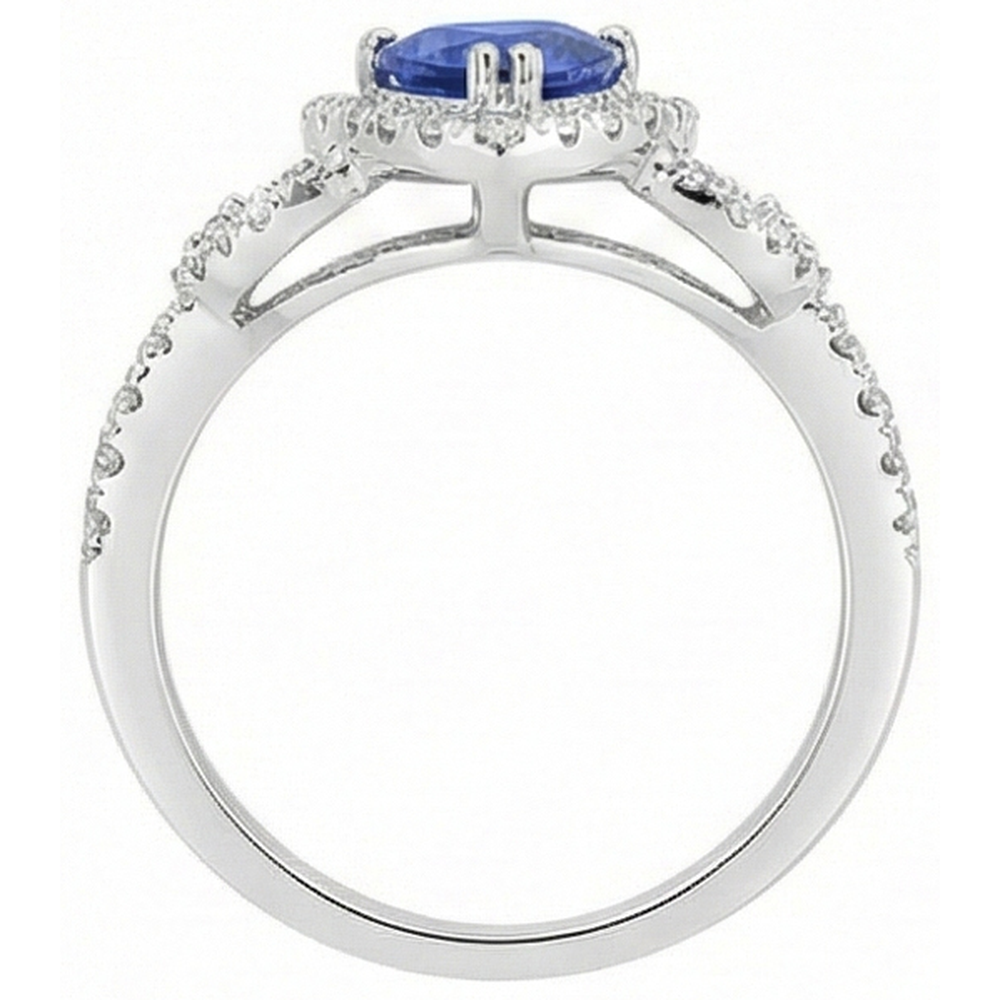 vero diamante 1.50carati anello vista di profilo
