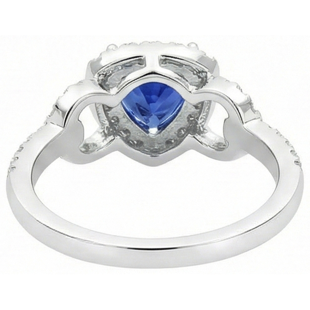 vero diamante 1.50carati anello su bianco