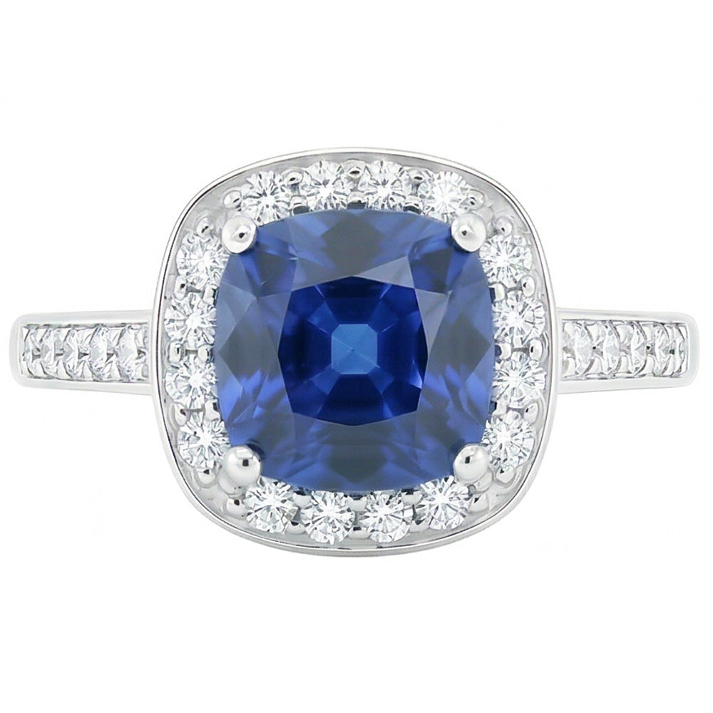 vero round diamante 3.50carati anello angolo laterale