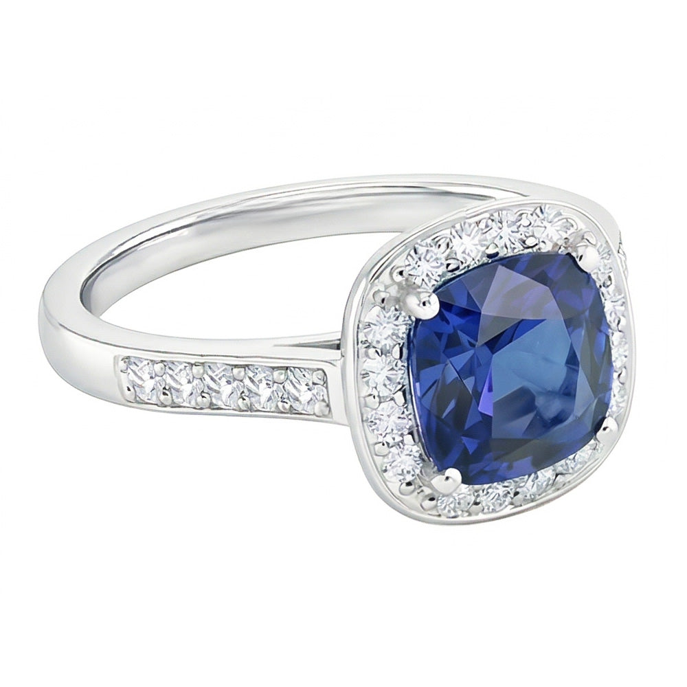 vero round diamante 3.50carati anello dettaglio ravvicinato