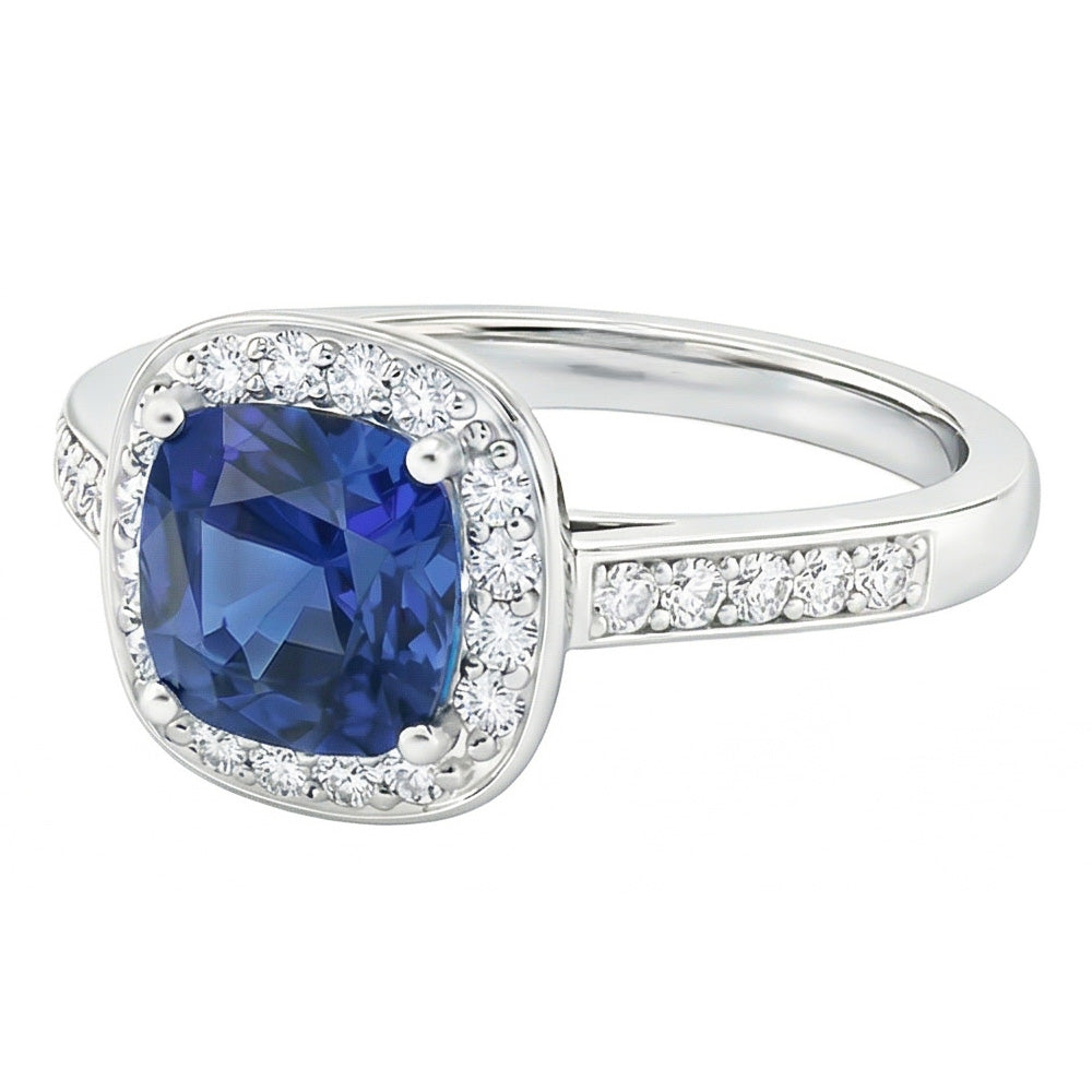 vero round diamante 3.50carati anello vista dall'alto